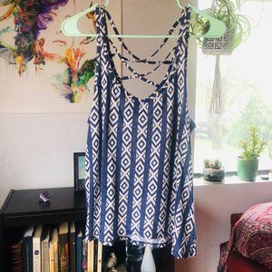 Diamonds & Stripes Billabong Crisscross Tank (S)